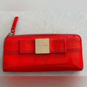 Kate Spade Orange Red Long Wallet